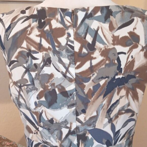 Connected Apparel ELegant Sleeveless Layered Dress. Career. Tiered. Floral - Picture 6 of 8